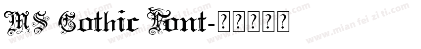MS Gothic Font字体转换